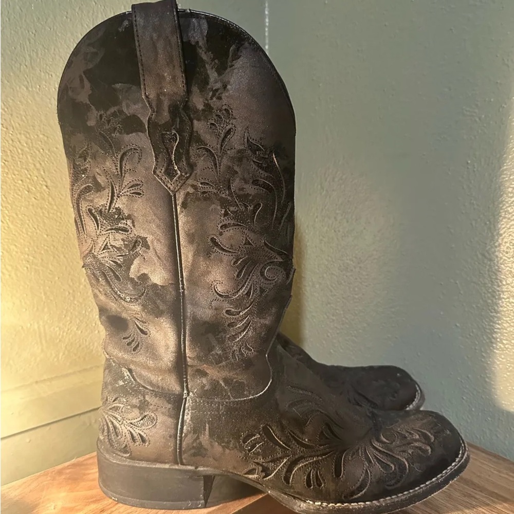 Stetson Black Embroidered Women's Boots - image 1
